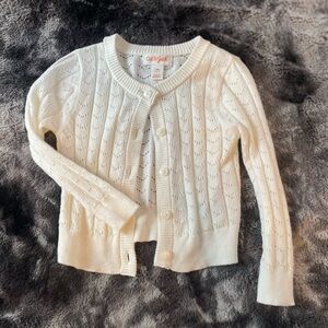 12 Month Cat & Jack White Button-up Sweater